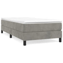 Boxspring sengeramme Lysegrå 80x200 cm Fløjl