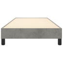 Boxspring sengeramme Lysegrå 80x200 cm Fløjl