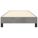 Boxspring sengeramme Lysegrå 80x200 cm Fløjl
