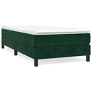 Boxspring sengeramme Mørkegrøn 80x200 cm Fløjl