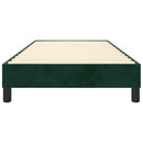 Boxspring sengeramme Mørkegrøn 80x200 cm Fløjl