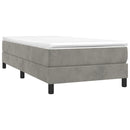 Boxspring sengeramme Lysegrå 90x190 cm Fløjl