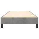 Boxspring sengeramme Lysegrå 90x190 cm Fløjl