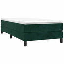 Boxspring sengeramme Mørkegrøn 90x190 cm Fløjl