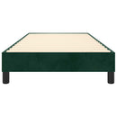 Boxspring sengeramme Mørkegrøn 90x190 cm Fløjl