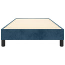 Boxspring sengeramme Mørkeblå 90x190 cm Fløjl