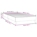 Boxspring sengeramme Mørkeblå 90x190 cm Fløjl