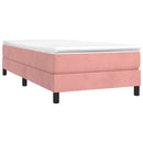 Boxspring sengeramme 90x190 cm fløjl pink