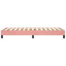 Boxspring sengeramme 90x190 cm fløjl pink