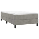 Boxspring sengeramme Lysegrå 90x200 cm Fløjl