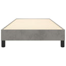Boxspring sengeramme Lysegrå 90x200 cm Fløjl