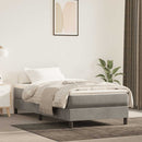Boxspring sengeramme Lysegrå 90x200 cm Fløjl