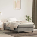 Boxspring sengeramme Lysegrå 90x200 cm Fløjl