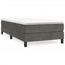 Boxspring sengeramme Mørkegrå 90x200 cm Fløjl