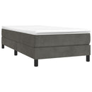 Boxspring sengeramme Mørkegrå 90x200 cm Fløjl