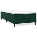 Boxspring sengeramme Mørkegrøn 90x200 cm Fløjl