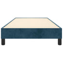 Boxspring sengeramme Mørkeblå 90x200 cm Fløjl
