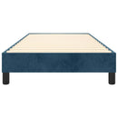 Boxspring sengeramme Mørkeblå 90x200 cm Fløjl