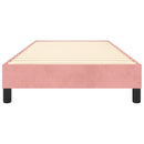 Boxspring sengeramme 90x200 cm fløjl pink