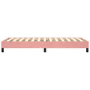 Boxspring sengeramme 90x200 cm fløjl pink