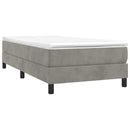 Boxspring sengeramme Lysegrå 100x200 cm Fløjl