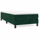 Boxspring sengeramme Mørkegrøn 100x200 cm Fløjl