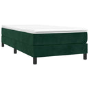 Boxspring sengeramme Mørkegrøn 100x200 cm Fløjl