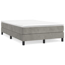 Boxspring sengeramme Lysegrå 120x200 cm Fløjl