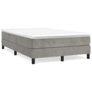 Boxspring sengeramme Lysegrå 120x200 cm Fløjl