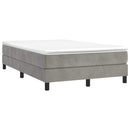 Boxspring sengeramme Lysegrå 120x200 cm Fløjl