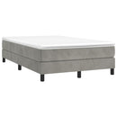 Boxspring sengeramme Lysegrå 120x200 cm Fløjl