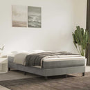Boxspring sengeramme Lysegrå 120x200 cm Fløjl