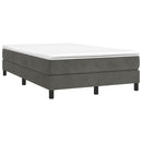 Boxspring sengeramme Mørkegrå 120x200 cm Fløjl