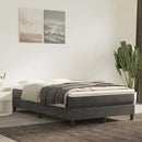 Boxspring sengeramme Mørkegrå 120x200 cm Fløjl