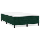 Boxspring sengeramme Mørkegrøn 120x200 cm Fløjl