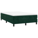Boxspring sengeramme Mørkegrøn 120x200 cm Fløjl