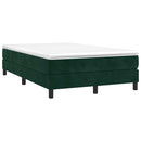 Boxspring sengeramme Mørkegrøn 120x200 cm Fløjl