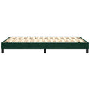 Boxspring sengeramme Mørkegrøn 120x200 cm Fløjl