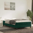 Boxspring sengeramme Mørkegrøn 120x200 cm Fløjl