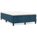 Boxspring sengeramme Mørkeblå 120x200 cm Fløjl