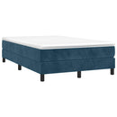 Boxspring sengeramme Mørkeblå 120x200 cm Fløjl