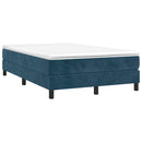 Boxspring sengeramme Mørkeblå 120x200 cm Fløjl
