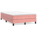 Boxspring sengeramme 120x200 cm fløjl pink