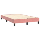 Boxspring sengeramme 120x200 cm fløjl pink