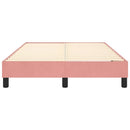 Boxspring sengeramme 120x200 cm fløjl pink