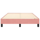 Boxspring sengeramme 120x200 cm fløjl pink