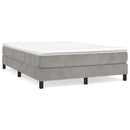 Boxspring sengeramme Lysegrå 140x190 cm Fløjl