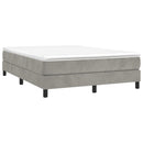 Boxspring sengeramme Lysegrå 140x190 cm Fløjl