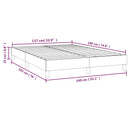 Boxspring sengeramme Lysegrå 140x190 cm Fløjl
