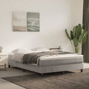 Boxspring sengeramme Lysegrå 140x190 cm Fløjl